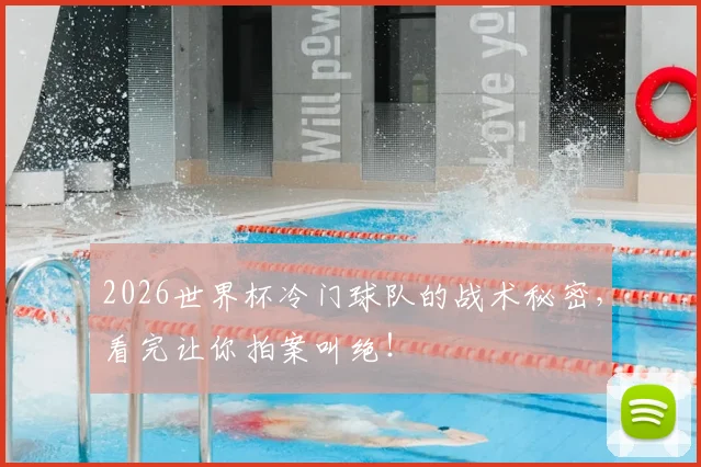 2026世界杯冷门球队的战术秘密，看完让你拍案叫绝！